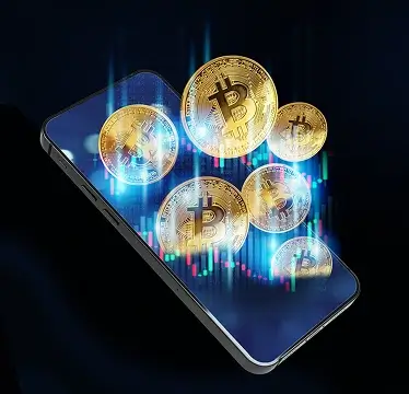 Dashboard di trading dell'app BTC +720 Neriva su smartphone